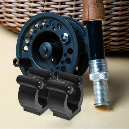 10pcs Elegant Wall-mounted Fishing Rod Holder Clips for Pool Cue Storage