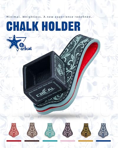 CRICAL Portable Magnetic Pool Chalk Holder Square Chalk Cube Holder Billiard Cue Accessory Gift Idea - color: Black Blue