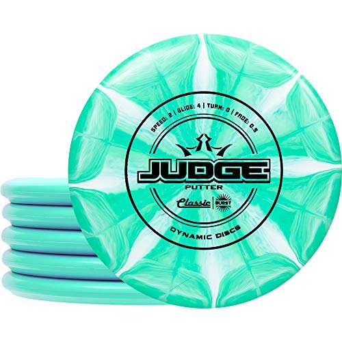 Dynamic Discs Judge Disc Golf Putter, Men and Women Frisbee Golf Putter Set, 170g+, Discs Golf Color & Stamp Will Vary, 5 Pack - style: Classic Burst