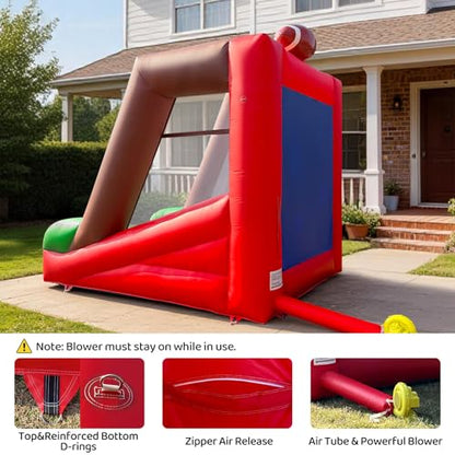 Inflatable Football Toss Game, Commercial Grade PVC Football Target Toss with Air Blower, 3-Target Scoring Inflatable Carnival Game for Outdoor Fun, Home & Rental Use - style: Football