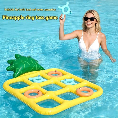 Enjoyable Outdoor Inflatable Pineapple Shaped Goal Game Featuring Meet Disk Outline for All Ages Holiday Pool Float Games