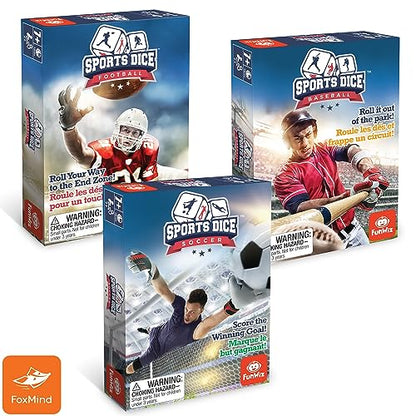 FoxMind Games: Sports Dice Soccer - Dice Board Game, Kick It Out of The Stadium, Easy to Learn & Fun to Play, 2 or 4 Players, Ages 7+
