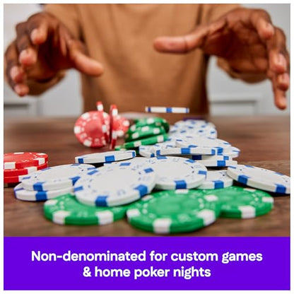Spin Master Games, Cardinal Classics, 100-Piece Poker Chips Set, Classic Family Board Game, Poker Set for Beginners & Experts, Kids & Family, 2-10 Players, for Ages 8 & Up - style: Heavy Weight 100 pcs Porker Chips