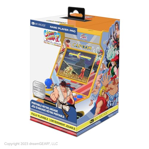 My Arcade Super Street Fighter II Nano Player Pro: Retro Gaming, 2 Games in 1, 4.8" Video Game Collectible - style: Street Fighter