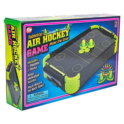 20"x12.25" NEON Wooden Tabletop AIR Hockey Game