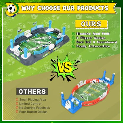 Mini Foosball Table Game for Boys Soccer Game Set Gifts Kids Toy Football Games Board for Indoor Sports Game Room Pinball Interactive Birthday Gift Toys for 3 4 5 6 7 8-12 Year Old Family Gatherings