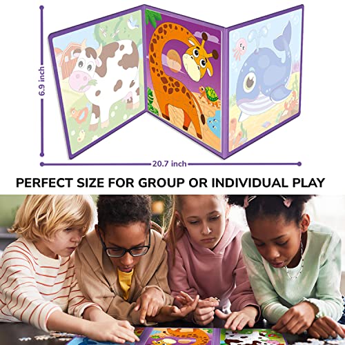 QUOKKA Magnetic Puzzles for Kids Ages 4-6 – 20 Pieces Sudoku Toddler Puzzles Ages 2-4 – Travel Games for Kids 3-5 – Animal Toddler Travel Toys – Car Airplane Road Trip Activities for Boys and Girls - style: 5. ANIMALS 20 PSC