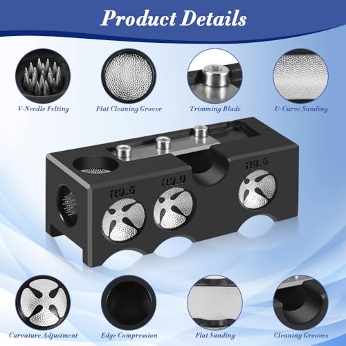 Kalekey 11-in-1 Billiards Pool Cue Tips Shaper, Pool Cue Tips Replacement Kit, Professional Cue Stick Tool, Pool Cue Tips Repair Kit, Billiards Accessories for Replacement and Shaping Cue Tips