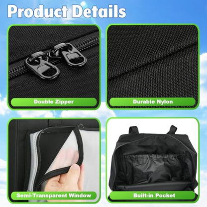 Bingo Game Sets Carry Bag Large Capacity Bingo Dauber Bag for Holding Game Accessories and Rotary Cage, Portable Storage Tote Carrying Case for Family Games Night, Parties, Case Only