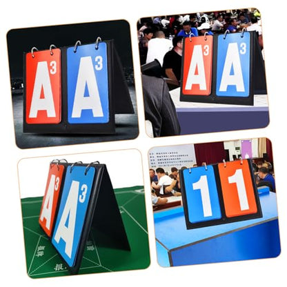 Toddmomy Portable Flip Scoreboard for Basketball Soccer Sports Scorekeeper Tabletop