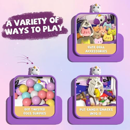 Large Claw Machine for Kids Unicorns, Vending Machine Toys for Girls 5 6 7 8 Year Old, Candy and Prize Electronic Dispenser Game Ages 5-7 6-8, Birthday Gift for 3 4 5 6 Year Old - style: Unicorns