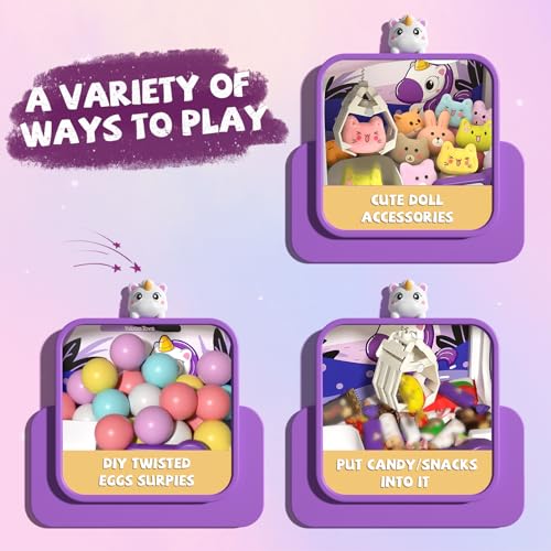 Large Claw Machine for Kids Unicorns, Vending Machine Toys for Girls 5 6 7 8 Year Old, Candy and Prize Electronic Dispenser Game Ages 5-7 6-8, Birthday Gift for 3 4 5 6 Year Old - style: Unicorns