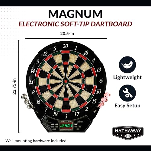 HathawayWinner's Choice 18-in Bristle Dartboard - color: Black/Multi, size: 20.5 inches (W) x 22.75 inches (H)