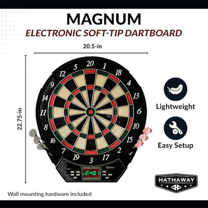 HathawayWinner's Choice 18-in Bristle Dartboard - color: Black/Multi, size: 20.5 inches (W) x 22.75 inches (H)