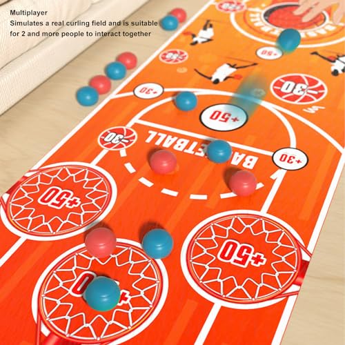 Tabletop Ball Game,Portable Easy to Set Up Interactive Puzzle Multiplayer Plastic Steel Nonwoven Basketball Soccer Golf Balls Game for Kids Adults Family (Basketball) - size: Basketball