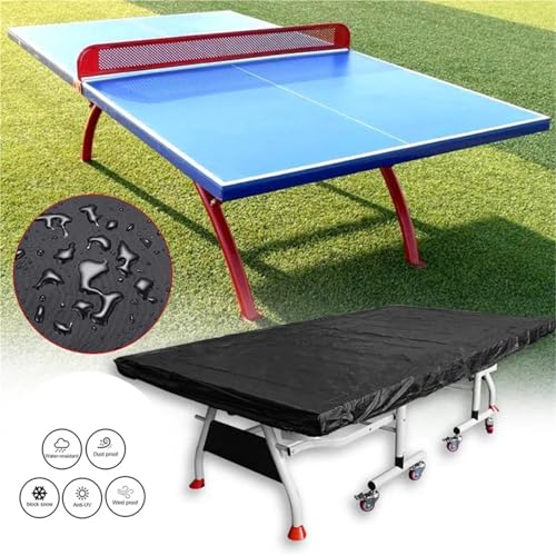 Table Tennis Cover Waterproof Dustproof Anti-Ultraviolet Black Convenient Sports Outdoor Indoor Moisture