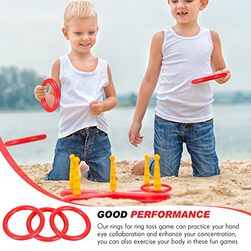 12 Pcs Small Ring Toss Rings for Bottles, 2.1 Inch Plastic Carnival Rings, Wine Toss Hoop, Small Fun Target Toys for Backyard Outdoor Parties