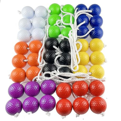 24 Pack Ladder Balls Ladder Toss Balls Replacement with Storage Bag for Toss Match (8 Colors)