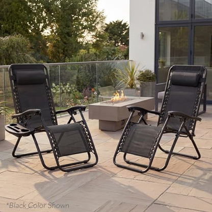 Best Choice Products Set of 2 Adjustable Steel Mesh Zero Gravity Lounge Chair Recliners w/Pillows and Cup Holder Trays - Amethyst Purple - color: Amethyst Purple, size: Standard