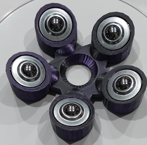 Bowling Ball Spinner - color: Purple and Black
