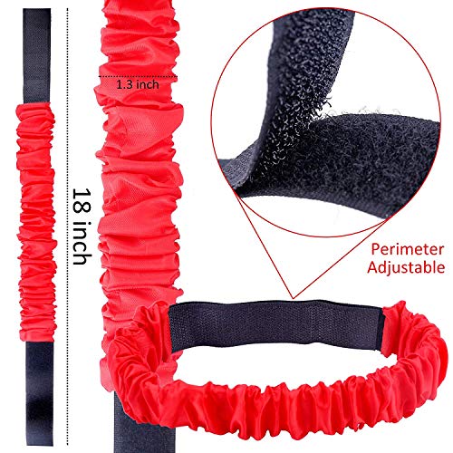 Augshy 5 Pcs 3 Legged Race Bands, Colorful Elastic Tie Rope Bands for Carnival Relay Race, Field Day Games, Adults Outdoor Team Game Party Supplies - style: Style A