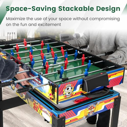 Goplus 12-in-1 Multi Game Table, Combo Game Table w/Foosball, Billiard, Table Tennis, Air Hockey, Bowling, Shuffleboard, Checkers, Chess, Backgammon, Adults Combination Game Set for Home Arcade