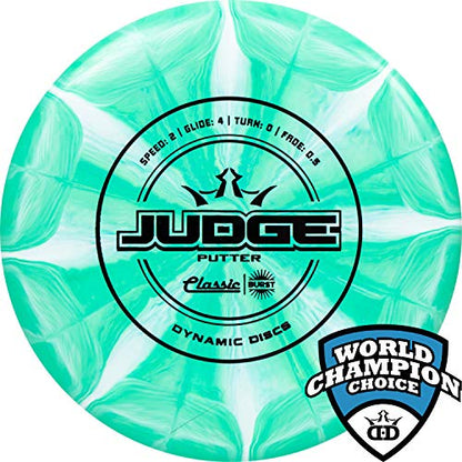 Dynamic Discs Judge Disc Golf Putter, Men and Women Frisbee Golf Putter Set, 170g+, Discs Golf Color & Stamp Will Vary, 5 Pack - style: Classic Soft Burst