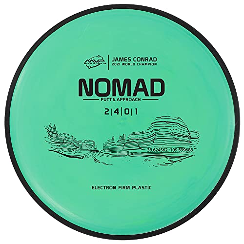 MVP Disc Sports Electron Nomad James Conrad Edition Disc Golf Putter (Choose Your Firmness/Colors May Vary) - size: 170-175g, style: Firm