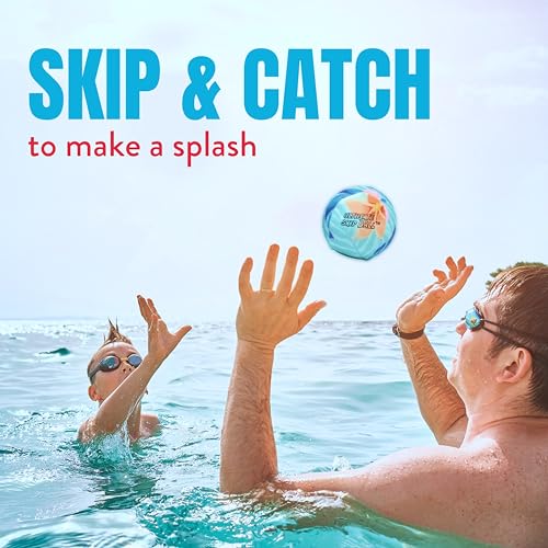 Activ Life The Ultimate Water Skip Balls, Water Bouncing Ball for Swimming Pool, Beach Toys for Friends, Family, Kids and Adults - style: Tropical