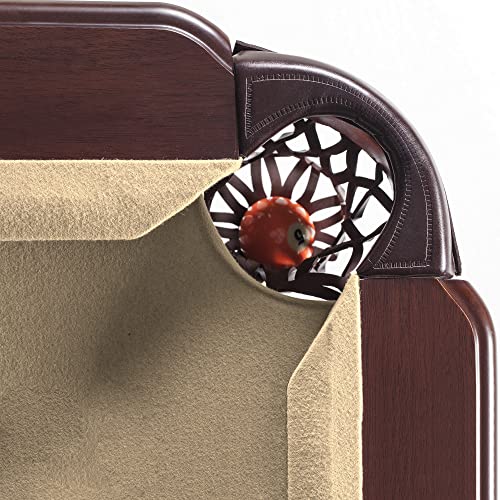 Hathaway Augusta 8 Ft Furniture Pool Table – Includes Cue Sticks, Billiard Balls – Classic Design Perfect for Family, Home, Dining, or Living Room - color: Walnut Finish