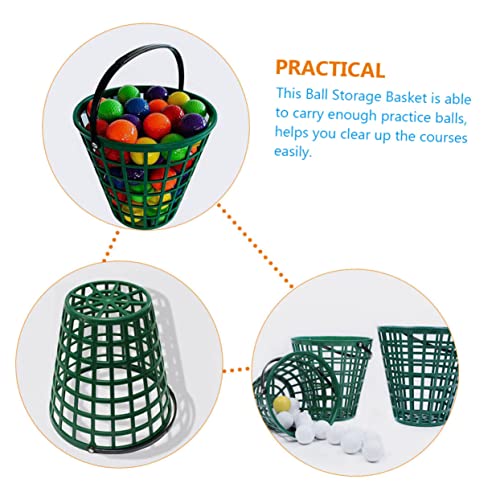 balacoo Plastic Baskets for Golf Balls Outdoor Golfball Storage Container Easy to Carry Ball Rack Holder