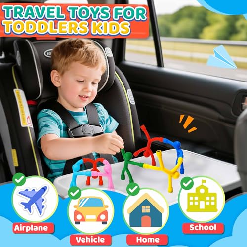 Magnetic Travel Toys for Toddlers Kids, Fidget Toys Airplane Car Travel Activities Essential,Road Trip ‌Sensory Toy Magnet People Men, Toys for 3 4 5 6 7 8 Year Old -10PCS - style: Solid-10