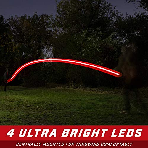 GoSports Ultimate Light Up Flying Disc, 175 Grams, with 4 LEDs - Red