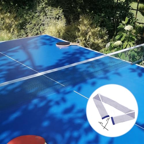 PartyKindom Portable Table Tennis Net with Clamp for Indoor Outdoor Training Iron Polyester Construction Easy Setup Pingpong Net Rack for Adult and Practice Sessions