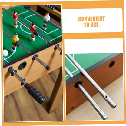 VOSAREA 3pcs Table Soccer Rods Metal Foosball Table Replacement Poles for Adults Boys and Girls Sturdy Operation Rods for Desk Soccer Machine Accessories