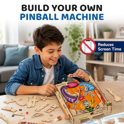 Smartivity DIY Pinball Machine for Kids 8-14 Years Old | Global Award Winning Arcade Game | Build Your Own Pinball I Birthday Gift for Smart Kids | STEM Toy for Boys & Girls