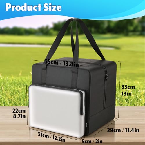 Bingo Game Sets Carry Bag Large Capacity Bingo Dauber Bag for Holding Game Accessories and Rotary Cage, Portable Storage Tote Carrying Case for Family Games Night, Parties, Case Only