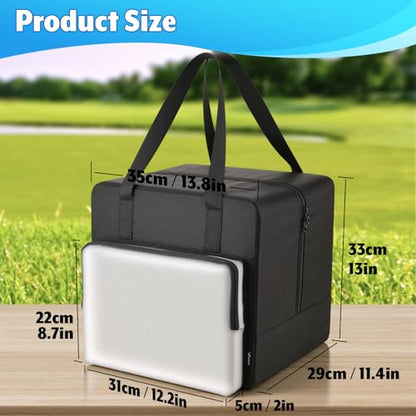 Bingo Game Sets Carry Bag Large Capacity Bingo Dauber Bag for Holding Game Accessories and Rotary Cage, Portable Storage Tote Carrying Case for Family Games Night, Parties, Case Only