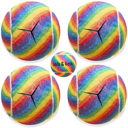 lab&tek Ultra-Thick & Extra-Durable Precut Tennis Balls Pack | Pro Glide Kit for Walkers, Chairs, Furniture Feet, Desks, and Table Legs | Enhances Mobility & Protects Floors - style: 4 Balls Kit