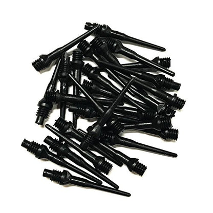 Black Long Extra Strong 2BA 3/16" Thread Soft Tip Dart Points 100-1000 Packs Plus USA I Love Darts Bracelet - size: 250 ct.