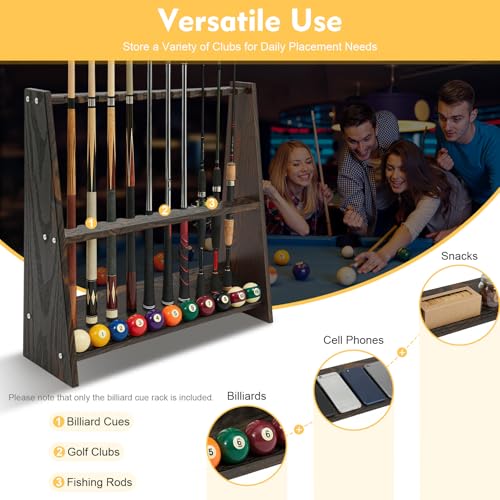 10-Hole Golf Club Organizers Holder, Cue Billiard Sticks Golf Putter Rack Shelf Floor Stand Clubs Display Stand Holds 10 Golf Pool Sticks Sports Supply - style: style 7