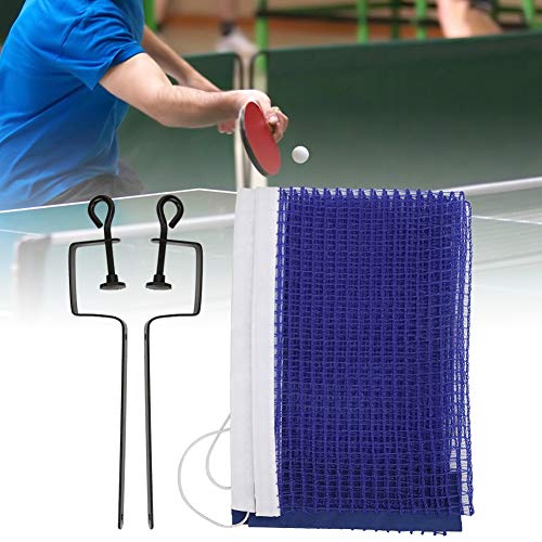 FILFEEL Portable Polyester Table Tennis Net with Metal Bracket for Indoor and Outdoor Play – Compact Sports Replacement Accessory in Blue