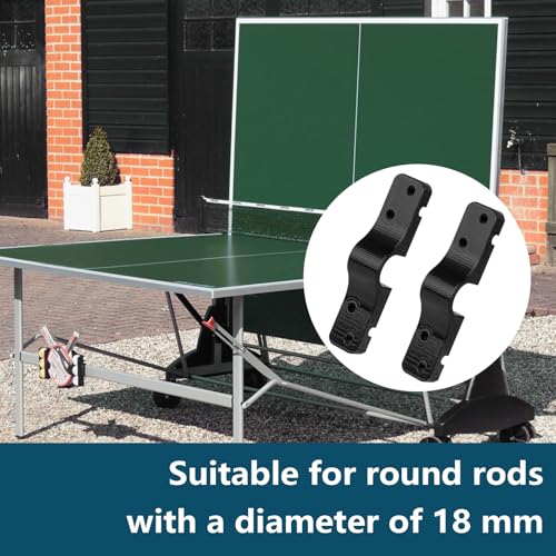 2 Pcs Compatible with Kettler Ping Pong Replacement Bracket Holder, Heavy Duty Replacement Bracket Compatible with Kettler Ping Pong Table Frame (Fits 18mm Round Poles)