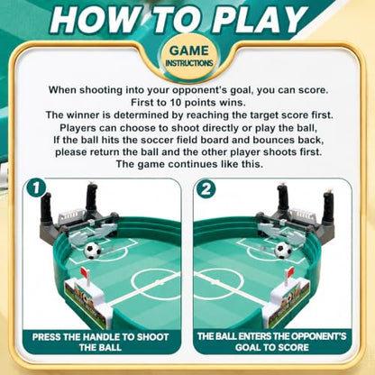 Football Table Interactive Game, Mini Tabletop Soccer Pinball Games Set with 4 Balls, for Foosball Pinball Kids Adults Interactive Game Room Family Night, Green (16.8inch) - color: 42cm