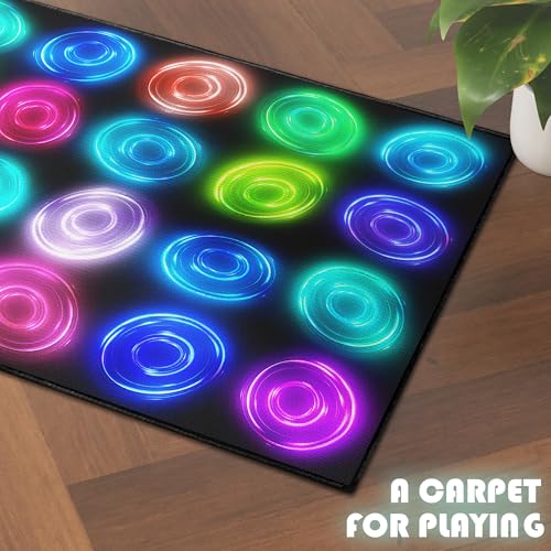 6' x 8'4" Circle Sampler Abstract Educational Area Rug for Kids Bedroom, Preschool, Classroom, Playroom, Home Learning Circular Pattern Washable Carpet,Black - color: Circle01, size: 6' x 8'4"