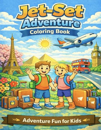 Jet-Set Adventure Coloring Book: Adventure Fun for Kids (Adventure Fun for Kids Series)