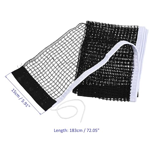 M METERXITY Table Tennis Net Replacement - Ping-Pong Net String Tension Equipment, Polyester Cotton, Apply to Standard Table - color: Black