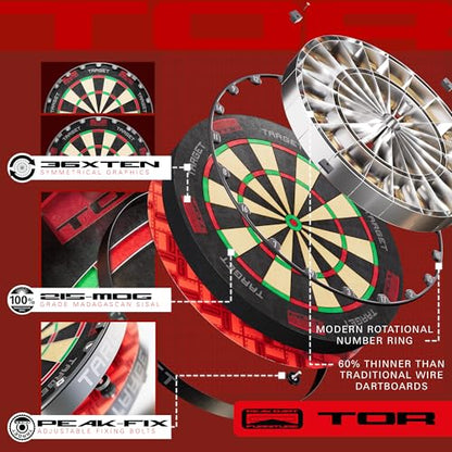 Target Darts Omni Auto Scoring Camera System Surround LED Light | Automatic Scorer, Magnetic Dartboard Ring Lighting, Records Dart Scores, Fits All Dartboards | Ultimate Home Bundle - style: Omni Home Set Up