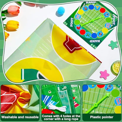 Lonfliness Football Party Game Football Party Pose Balance Floor Gaming Mat Classroom Group Interactive Indoor Outdoor Activity for Adult Family School Yard Reunion Board Game Gift