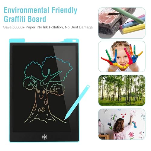 EooCoo Toys for Ages 3-8, 12 Inch LCD Writing Tablet 2 Pack, Preschool Classroom Must Haves, Electronic Drawing Board Drawing Pad, Birthday Gifts for Boys & Girls, Kids Travel Essential - 12 Inch - color: 12”pink&blue
